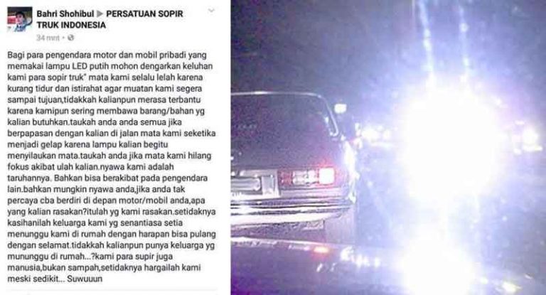 Untuk Kamu Yang Lampu Kendaraannya Warna Putih Silau