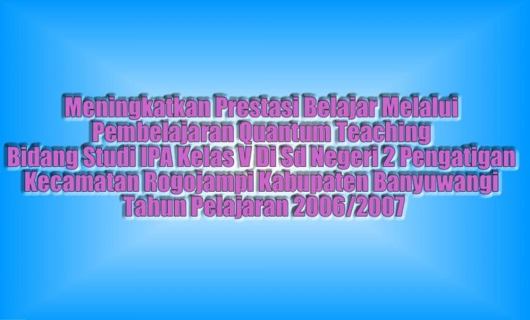 Contoh PTK IPA